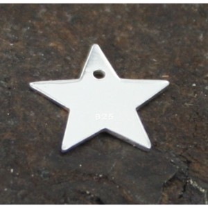 Sølv stjerne,  Blank 14 mm